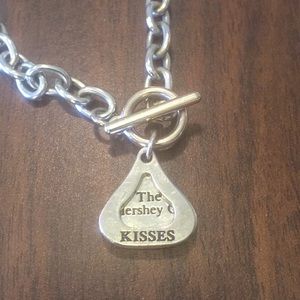Silver Hershey Kiss Necklace